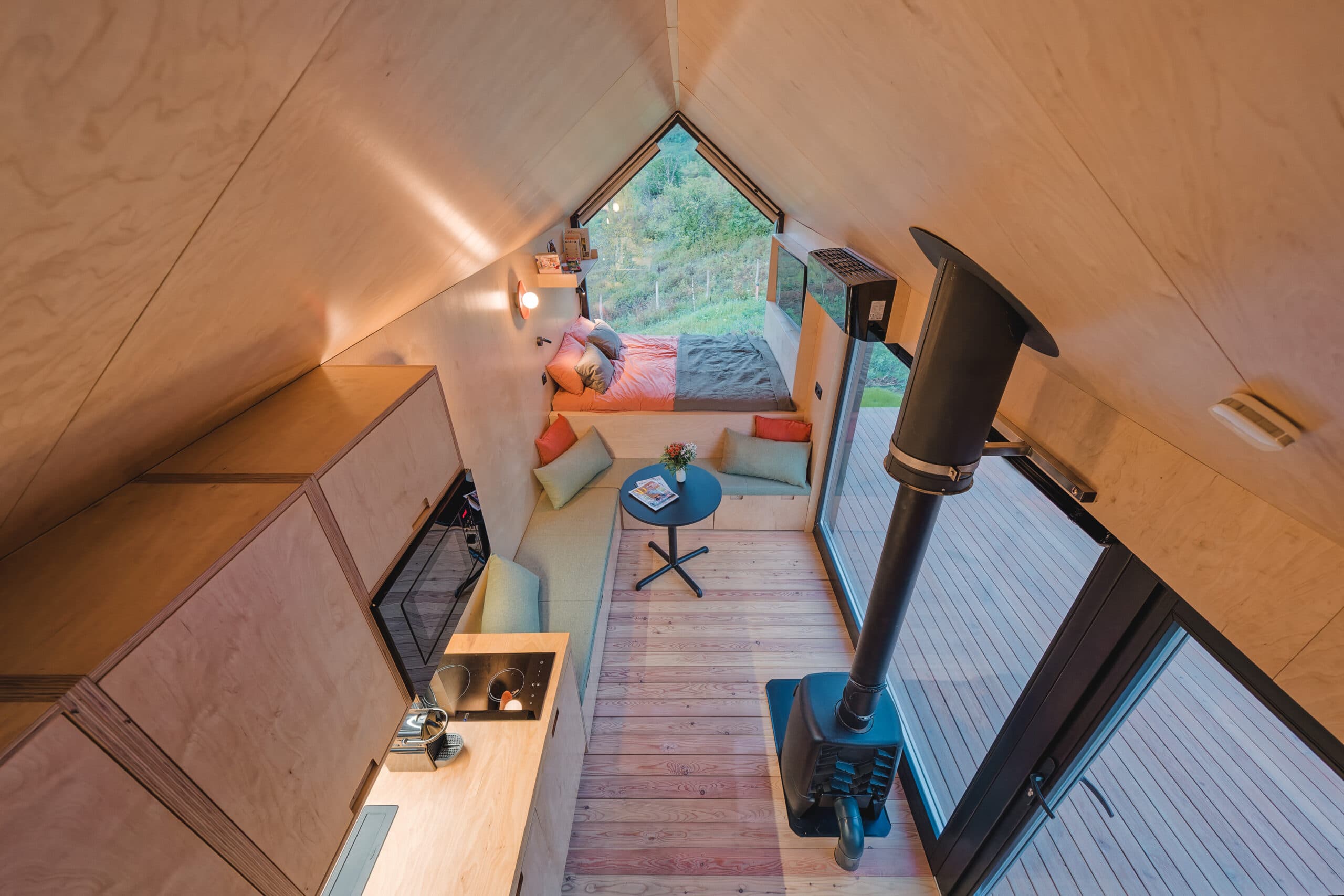 Felülnézet a NestOff kabinról és a teraszról